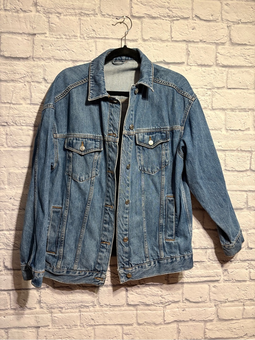 Topshop Oversized Light Blue Denim Jacket Size 6 US